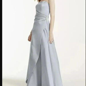 Davids bridal Bridesmaid dress light gray